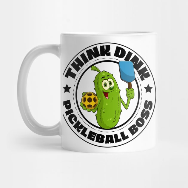 Pickle Think Dink Pickleball player by Teessential